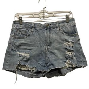 PAPAYA Jean Shorts w/ Lace Underlay Pockets